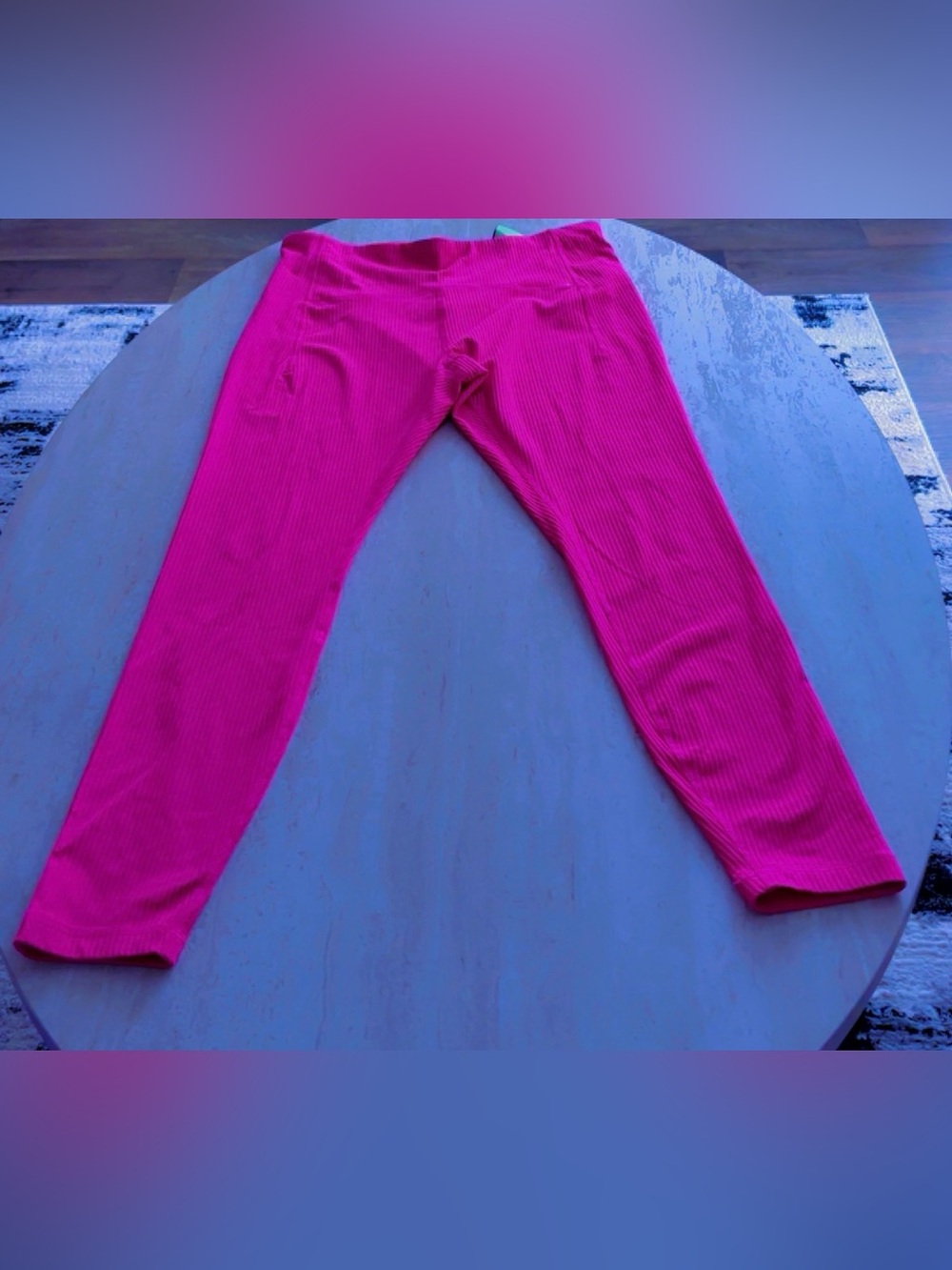 Spyder Ribbed Leggings - Hot Pink